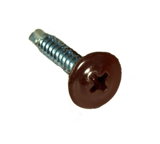 Саморез прессшайба СВЕРЛО/МЕТАЛЛ кор. красный 4,2*19 RAL3011