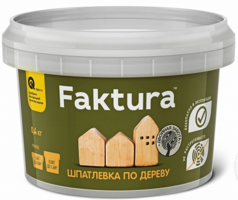 Шпатлевка по дереву дуб, 0,4кг /FAKTURA