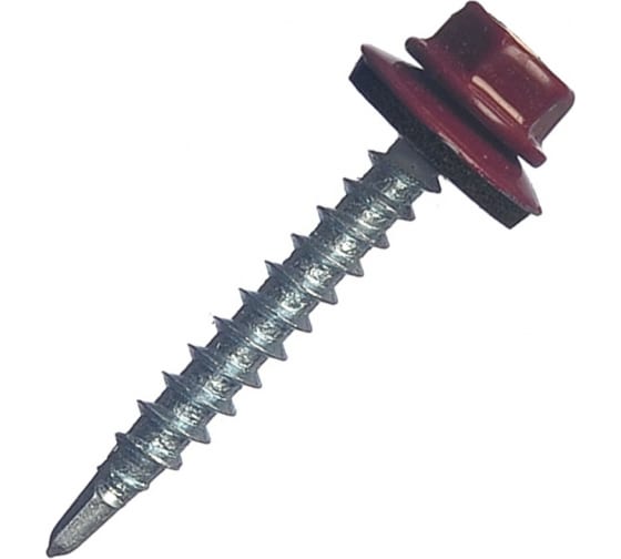 Саморез кровельный 4,8*35 красное вино RAL3005