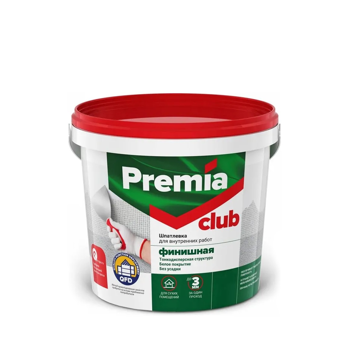 Шпатлевка PREMIA CLUB финишная для внутр.работ 3,5 кг