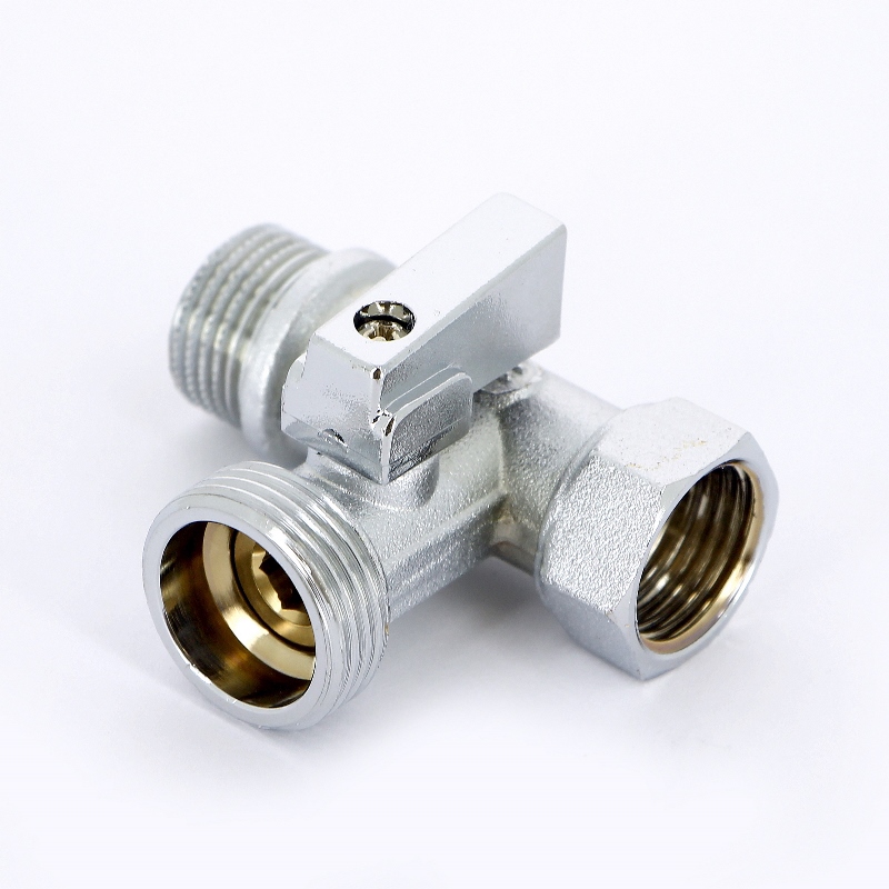 Кран д/стир. машин 3-х прох. 1/2"*3/4"*1/2" хром FRESSO