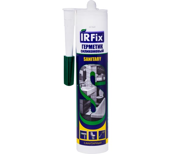 IRFIX Герметик силиконовый санитарный белый (310мл)
