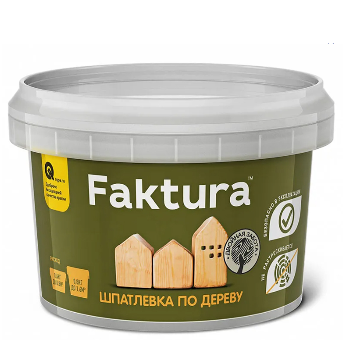 Шпатлевка по дереву береза, 0,8кг /FAKTURA