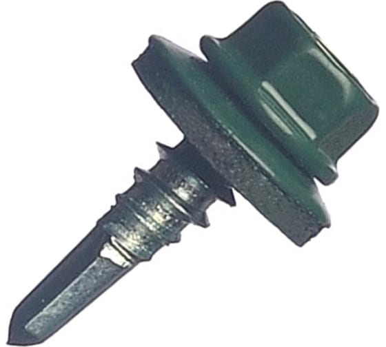 Саморез прессшайба СВЕРЛО/МЕТАЛЛ зеленый мох 4,2*19 RAL6005