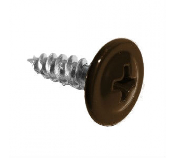 Саморез прессшайба ОСТРЫЙ/ДЕРЕВО шоколадный 4,2*16 RAL8017