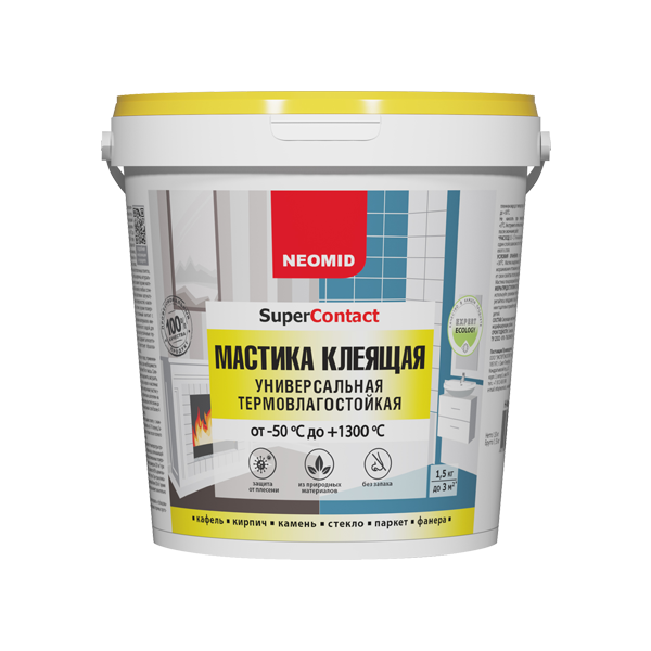 Неомид мастика клеящая термостойкая универсальная (4 кг)