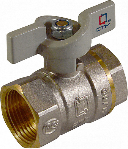 Кран шаровой г/г 1/2" бабочка, для воды STM