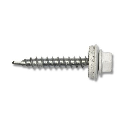Саморез прессшайба ОСТРЫЙ/ДЕРЕВО белый 4,2*25 RAL9003