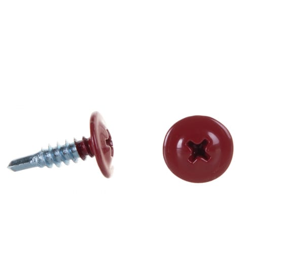 Саморез прессшайба СВЕРЛО/МЕТАЛЛ кор. красный 4,2*16 RAL3011