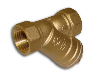 Фильтр косой d-15 г/ш сетчатый, латунь