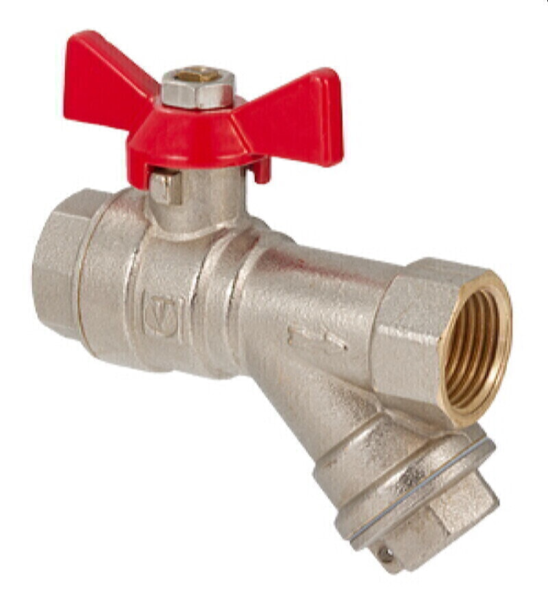 Кран с фильтром шаровой 3/4" уц*