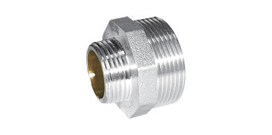 Ниппель переходной 3/4"*1/2" никель Valtec