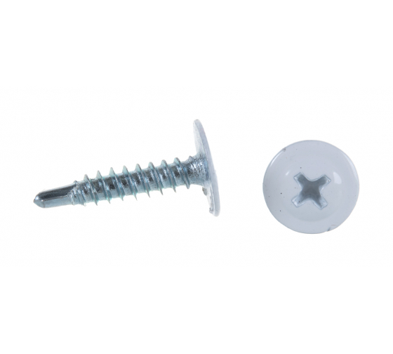 Саморез прессшайба ОСТРЫЙ/ДЕРЕВО белый 4,2*19 RAL9003