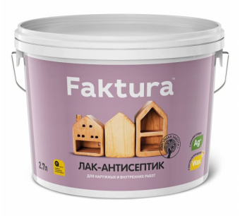 Лак-антисептик FAKTURA беленый дуб 2,7 л