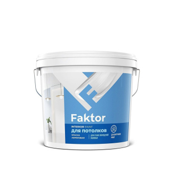Краска FAKTOR интерьерная белая, ведро 6кг