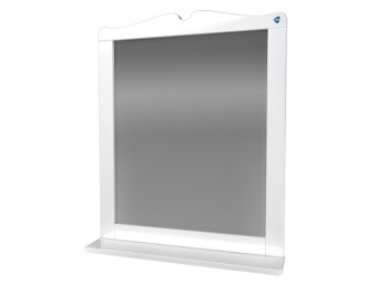 Полка зеркальная "Сканди 55" белая (550х130х850мм)