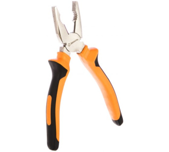 Плоскогубцы (пассатижи),200мм.,никелированные,двухкомпонентные рукоятки Вихрь