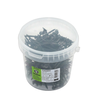 Саморез для ГКЛ крупная резьба, оксид 4,2х 76 ведро - 125 шт. SteelRex