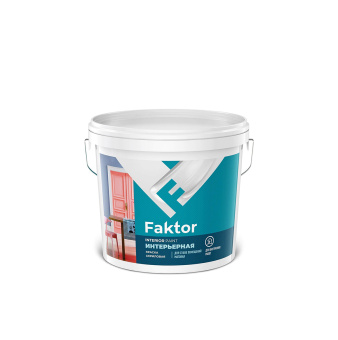 Краска FAKTOR интерьерная белая, ведро 2,5кг