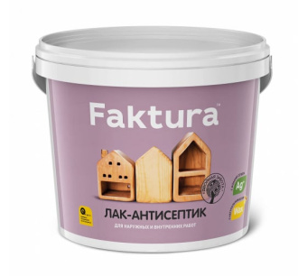 Лак-антисептик FAKTURA беленый дуб 9 л